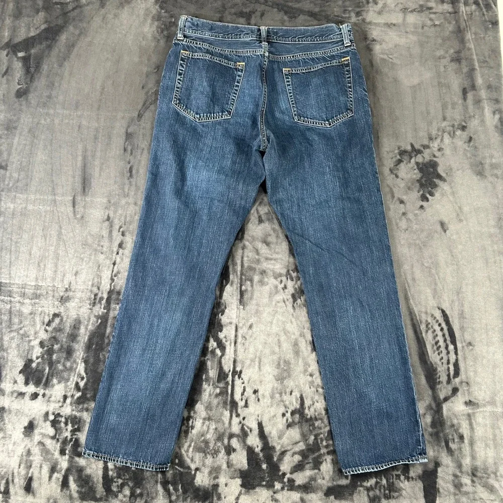 J. Crew Mercantile Straight Jeans Mens 33x32 Blue Cotton Denim Classic Fit